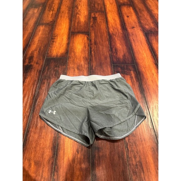 Women's Under Armour Running Shorts HeatGear Athletic Gym Workout Gray XS - Picture 1 of 6